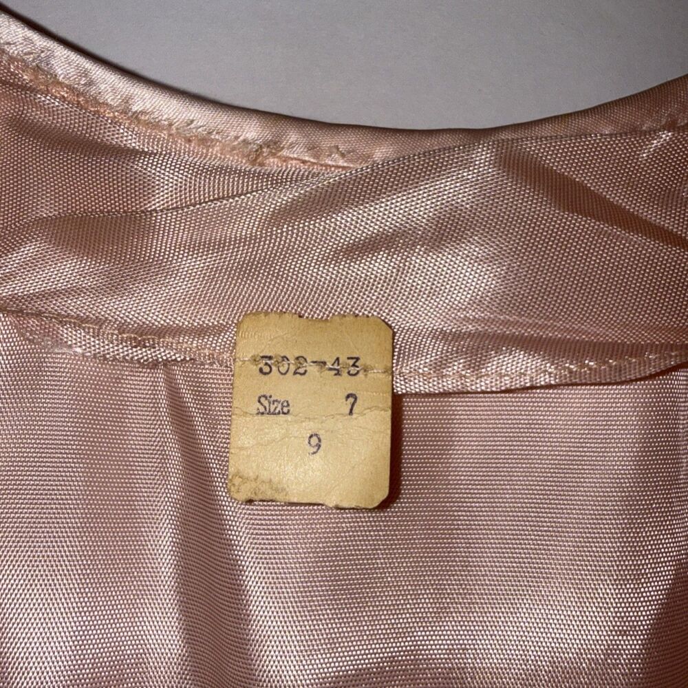 Vintage 50s Cupcake Dress Size XXS Pink Tulle Fit & Flare Prom Formal Junior 7 - Picture 8 of 16